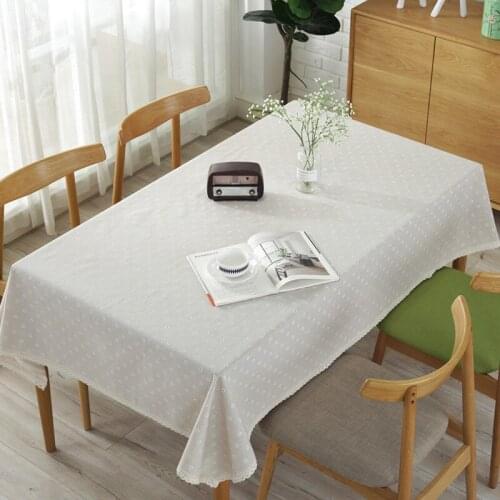 Village style Daisy Cherry Printed Cotton Linen Tablecloth Wedding Party Home Universal Table Cloth Cover