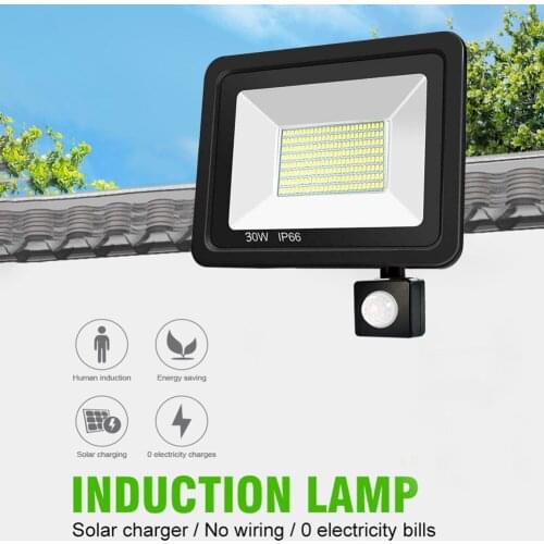 10/20/30/50W LED Wall Light Outdoor Floodlight IP66 Waterproof PIR Motion Sensor Induction Lamp High Bright Home Garden Garage