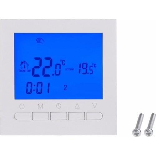 OOTDTY 220V Gas Boiler Heating Thermostat Room Temperature Controller Regulator Weekly