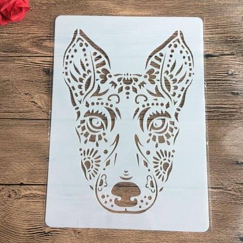 A4 29 * 21cm creative animal dog DIY stencil wall painting scrapbook coloring photo album decorative paper card template