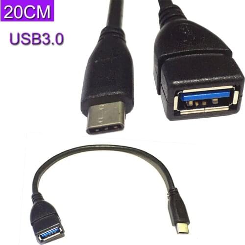 USB 3.1 Type C Male To USB 3.0 A Female Angled Cable Mac Google Chromebook