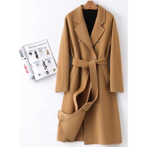 Женские пальто с поясом YUANYUANJYCO China At AliExpress