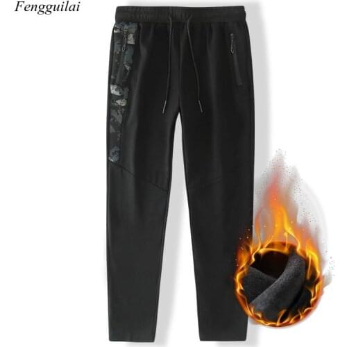 Winter Warm Men Pants Thicken Fleece Sweatpants Japanese Streetwear Mens Jogger Pants Large Size Trousers Harem Pants Male