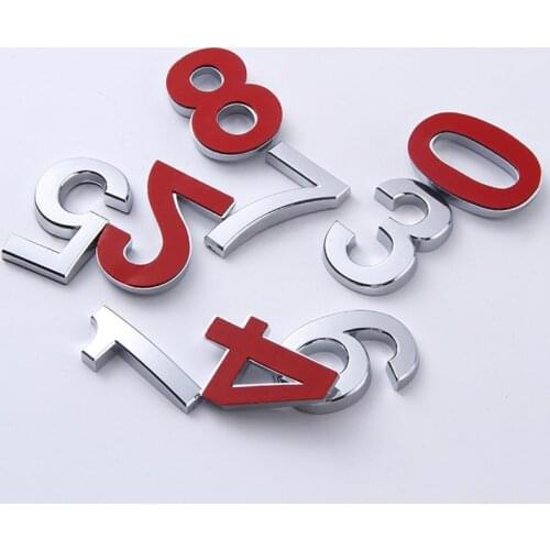 1pc Numeral Door Plaque House Drawer Sign Plating Gate Digits 0 to 9 Plastic Number Tag Hotel Home Sticker Address Door Label