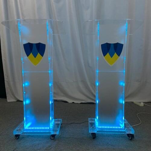 2020 Custom Acrylic Podium Church Pulpit Plastic Lectern Pulpito De Iglesia School Furniture Clear Desk AKLIKE