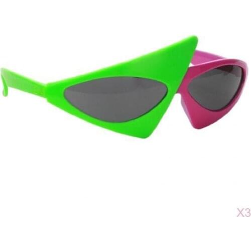 3/set Funny Party Sunglasses Pink Green Glasses Hip Hop Dress Up