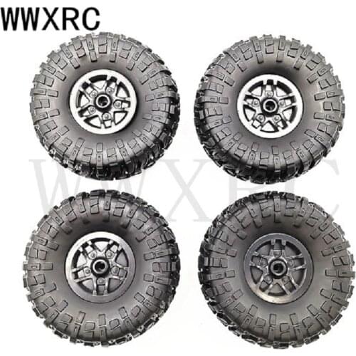 4PCS MN-90 1/12 Rc Car Spare Parts Rubber Wheel Rim & Tires