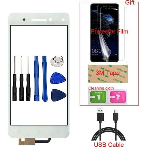 5.0'' TouchGlass For Lenovo Vibe S1 Lenovo S1 Touch Screen Glass Digitizer Panel Lens Sensor Mobile Phone Tools Wipes