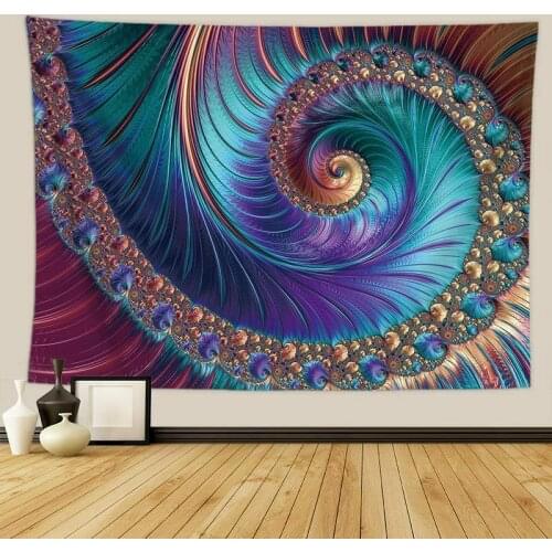 Abstract Colorful Psychedlic Feather Tapestry Room Wall Hanging Throw Tapestries