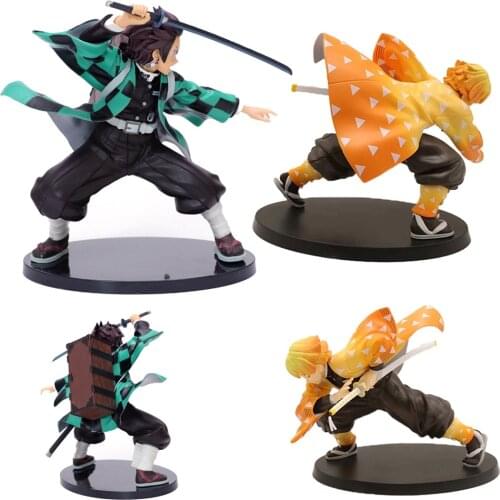 Anime Demon Slayer Action Figure Draw Sword Agatsuma Zenitsu Figurine Kimetsu No Yaiba Figura PVC Collection Model Toys 15cm