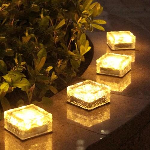 4 LED Driveway Dock Lights Solar Deck Light Outdoor Solar Pathway Lawn Light Waterproof Road Markers For Step Stair Patio
