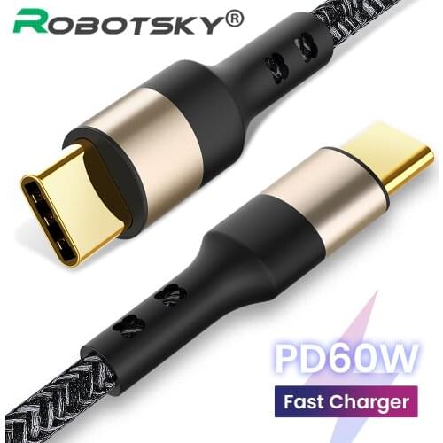 60W PD USB C Data Cable 3A QC 4.0 Fast Charging Cable For Macbook Pro USB Type C Quick Charger Charging Cable USB-C Type-C Cord