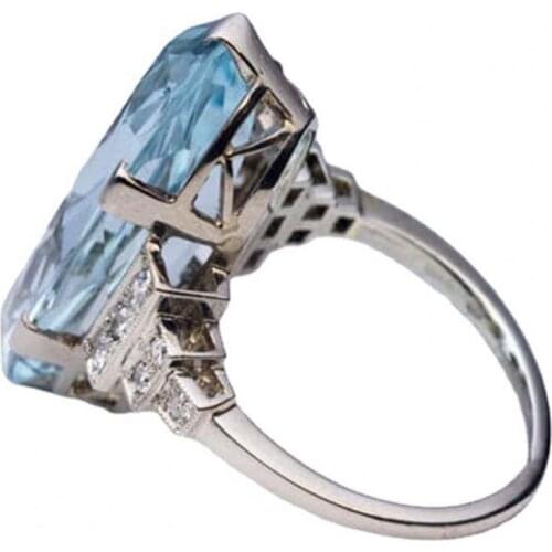 Finger Rings Transparent Long Lifespan Lightweight Oval Shaped Smooth Blue for Date