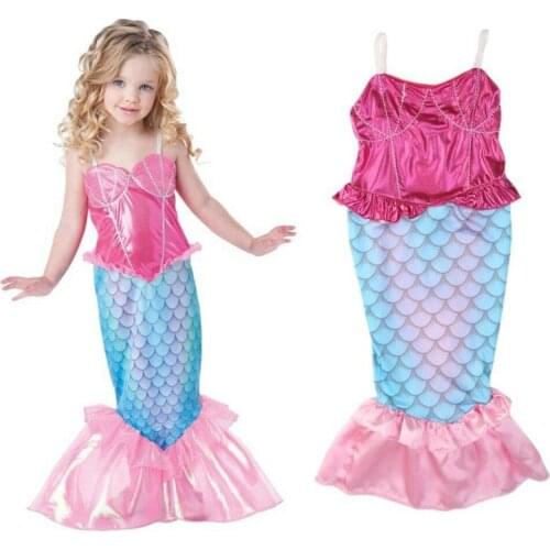 4-12 Y Summer Kids Girls Mermaid Tail Swimmable Bikini Swimsuit Swimming Costumes
