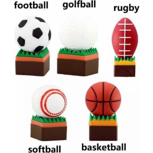 Ball cartoon football/golf/rugby/softball USB3.0 flash drive fashion custom personality creative boyfriend gift 8g gadget cute