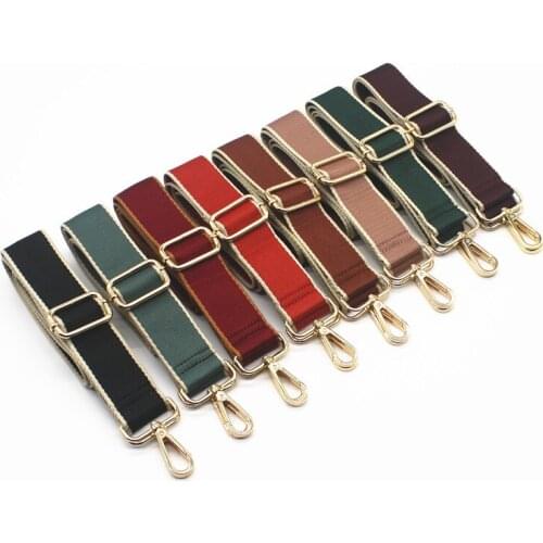 New Nylon Colored Shoulder Bag Straps Belt Accessories Women Rainbow Adjustable Shoulder Hanger Handbag Strap O Bag Handles