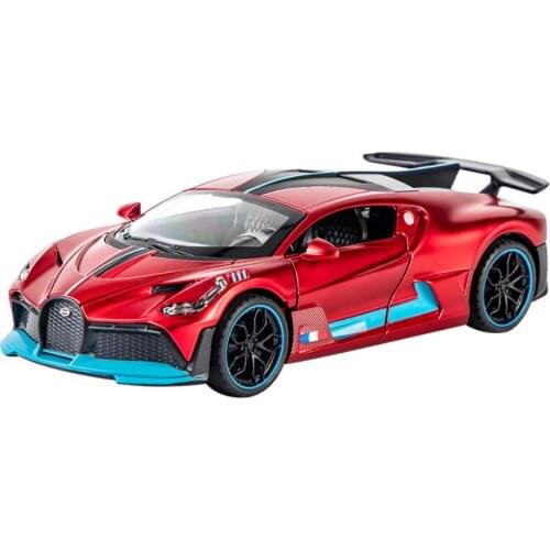 Hot scale 1:32 wheels Bugatti divo super sport car metal model with light and sound diecast vehicle toys collection for gift