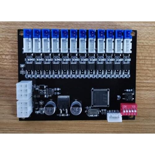 RS485 lock control board 12 channels with lock status detection with feedback signal lattice cabinet fetching cabinet smart book