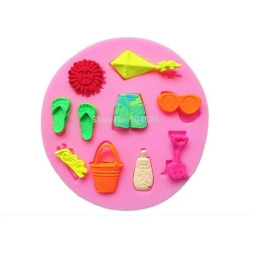 Vacation Element Silicone Mold Chocolate Mold Cake Decoration