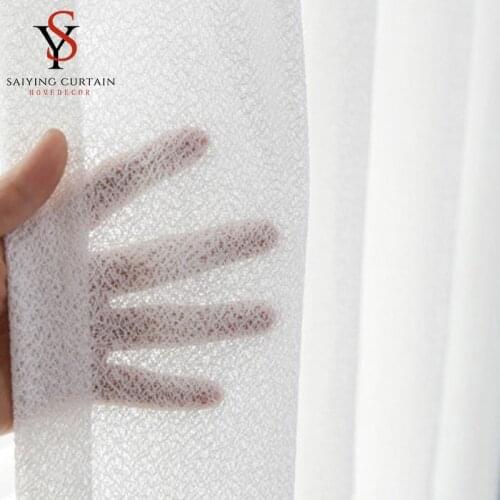 Modern White Bird Nest Tulle Window Treatment Curtains Living Room Solid Sheer Curtains for Bedroom Voile Curtain for Kitchen