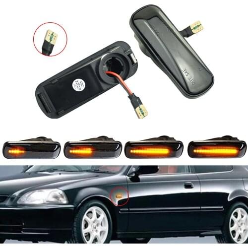 2Pcs Turn Signal Light For Honda Civic CR-V Ballade 1995-2000 Dynamic Turn Signal LED Light Side Indicator