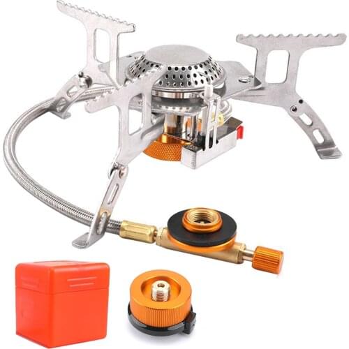 3500W Camping Gas Stove,Backpack Stove,w/ Convenient Piezo Ignition,Durable,Portable Burner