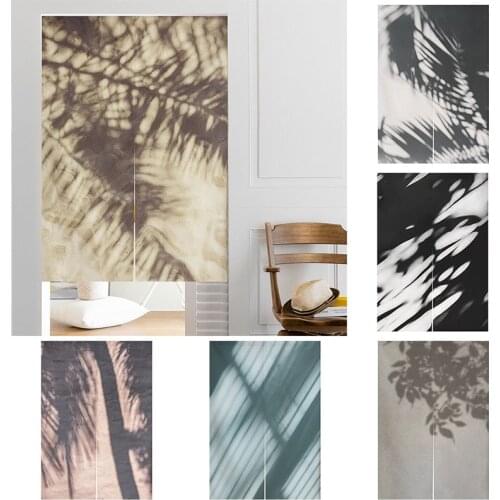 Japanese Cotton Linen Fabric Curtain Bedroom Kitchen Door Curtain Toilet Shower Half Panel Curtain Home Decoration