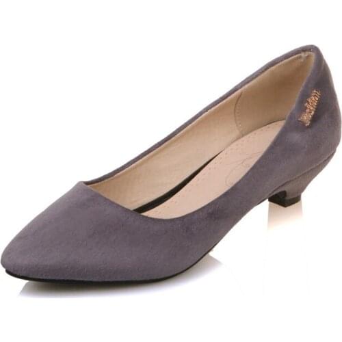 Big Size11 12 13 14 15 16 17 ladies high heels women shoes woman pumps Metal Decoration of Suede Point and Shallow Sleeve