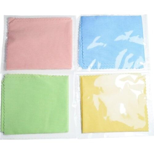 10pcs Guitar Cleaning and Polishing Cloth Piano Drum Bass and Instrument Surfaces Wiping Cloth Come with Random Color