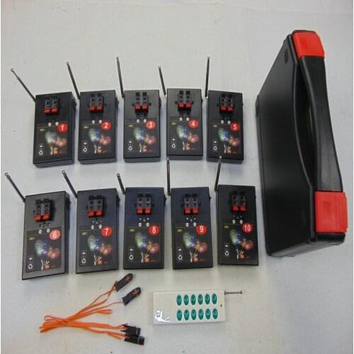 10 Cues valentines day gift CE FCC fireworks electric wire radio fire12-220v 2019 new style DMX Stage Double switch 433mhz