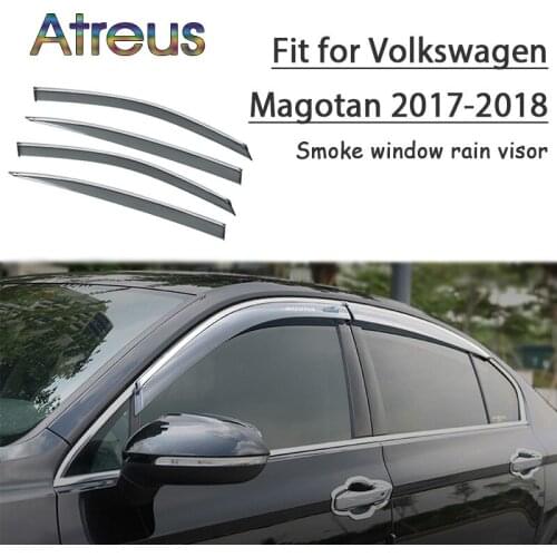 Atreus 1set ABS For VW Volkswagen Magotan 2018 2017 Accessories Car Vent Sun Deflectors Guard Smoke Window Rain Visor