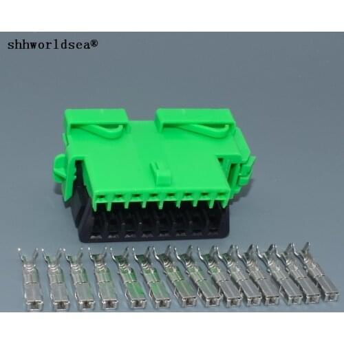 Worldgolden 16pin 1.8mm car OBD diagnostic device green female end car wiring harness connector with terminal