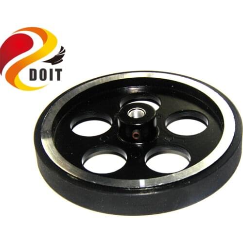SZDOIT Aluminum Alloy Rubber Tire Smart Car wheels for 2WD/4WD Car parts 100KG Load