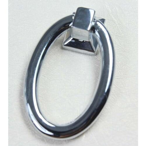 Free shipping42mm modern simple fashion elipso shaky drop rings furniture knobs Silver chrome darwer cabinet dresser pull handle