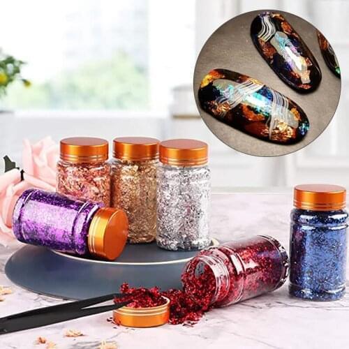Shiny 3g Gold Foil Jewelry Luxury Resin Decoration Paper Handicrafts Flake Siver Leaf Nail Beauty Gilding DIY Art Craft
