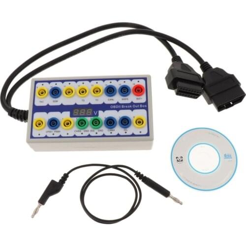 OBDII Protocol Detector & Break Out Box Tester diagnosed OBD connector link