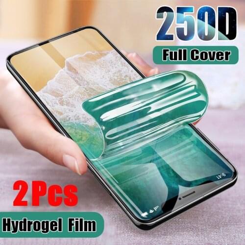2Pcs Full Cover Hydrogel Film For iPhone 12 11 Pro Max SE 2020 Screen Protector Film For iPhone XR X 7 8 Plus XS Max Not Glass