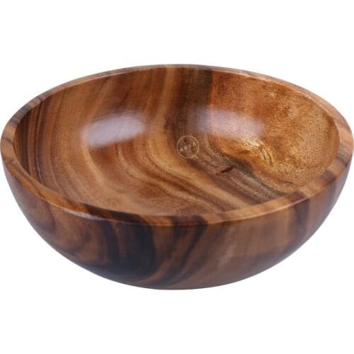 Acacia round bowl 30*30*10cm Philippine imported materials whole wood soup bowl fruit bowl order