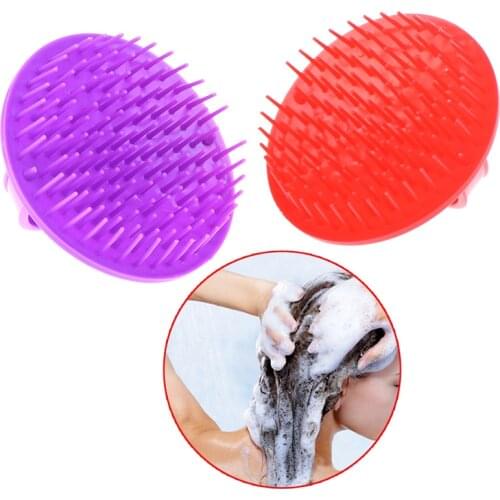 Round Plastic Shampoo Washing Hair Massager Combs Scalp Shower Body Beard Shampoo Brush Hair Styling Tools