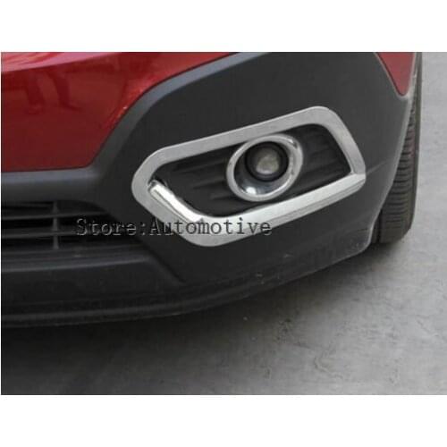 ABS Chrome Front & Rear Fog Light Fog Lamp Cover Trim 4pcs For Vauxhall Opel Mokka for Buick Encore 2013 2014 2015 Car Styling