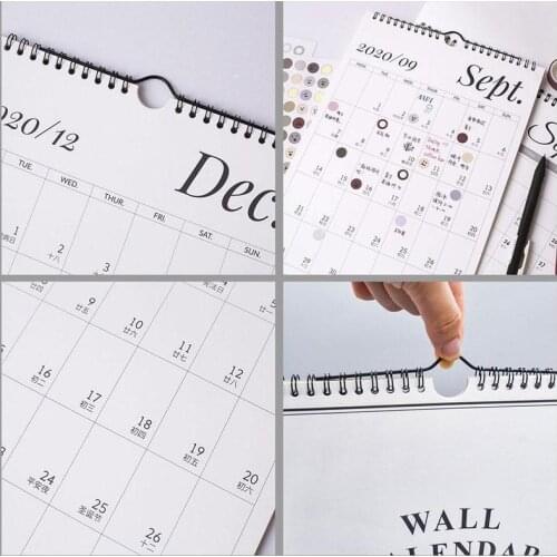 1pcs Simplicity Wall Calendar Monthly Planner Agenda Organizer Home Office Tearable Hanging Wall Calendar Daily Schedule Planner