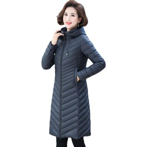 2021 New Womens Winter Jacket Hooded Parkas Warm Long Coat Female Casual Cotton-padded Parka Snow Wear Outwear Plus Size 5XL