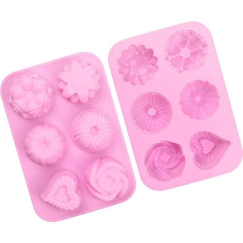 Organic Silicone Mold Chocolate Mold Non-stick Cake Mold Used For Moon Cake Cheese Pudding Ice Pretty Cake Decoration Tool