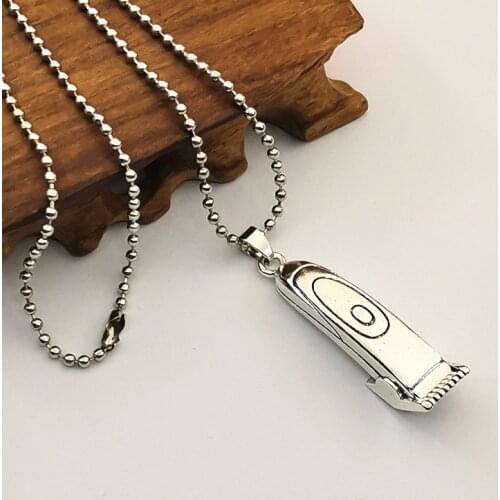 2021 Barber Shop Hair Dresser necklace Scissors Clipper Hair dryer necklace Shaver Pendant necklace Barber gift Jewellery Gift