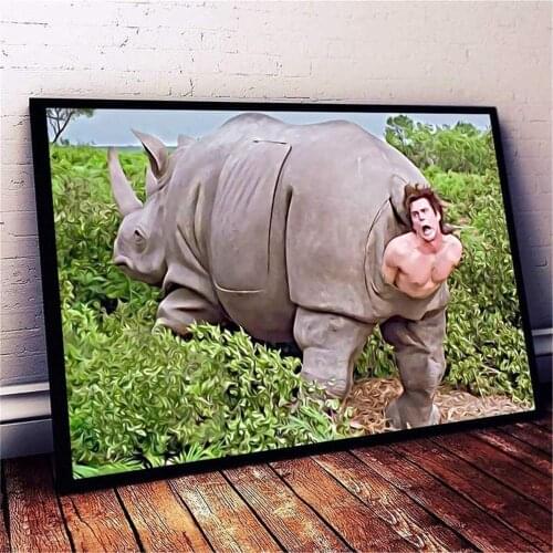 The Rhino in Ace Ventura Poster Wall Art Canvas Artwork Prints Painting Picture Home Decoration Living Room Decor