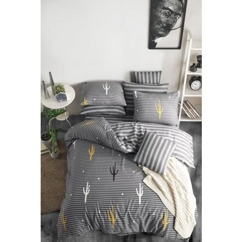 Luxury 100% Cotton Duvet Cover Set High-end Bedding Set Queen King Size 3Pcs White Black Blue Gray Pink Duvet Cover