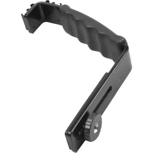 Photo Flash Video Camera Grip Handle L Handle With 2 Standard Side Hot shoe Mount the holder DSLR