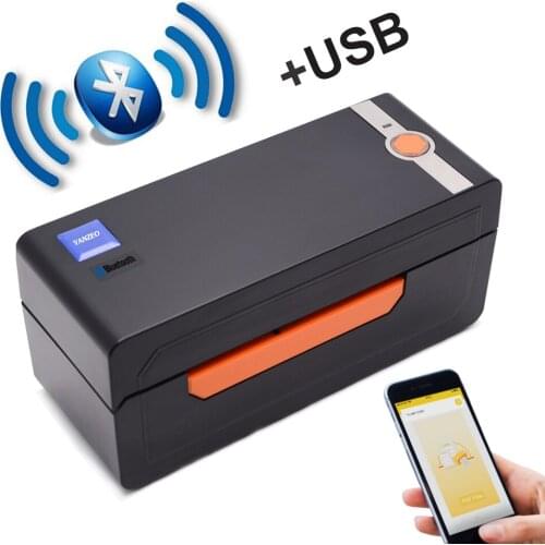 S618 Thermal Barcode Label Printer Bluetooth USB 4x6 Label Printer Commercial Thermal Sticker Machine Windows & Mac OS System