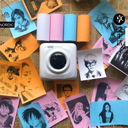 2021 New57x30mm Thermal Paper Printable Sticker Printer Self Adhesive Label Paper Mini Printer