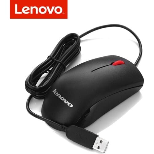 Lenovo USB Mouse M120 Wired Gaming Office Mouse 1000Dpi USB Optical Wired Mouse Wheel Black Mouse for Desktop PC Laptop Computer